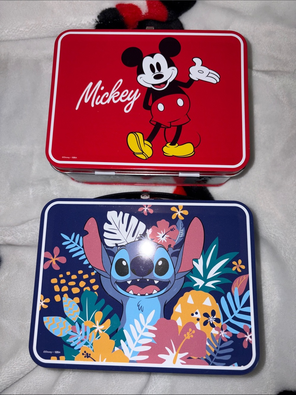 4/$20 bundle Disney Mickey or Stitch Tin Lunchbox